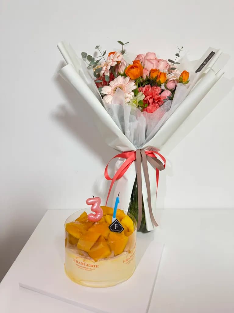 [서울] 프랑제리 피어 신촌점 - 프랑스 감성 가득한 프리미엄 베이커리 카페 내돈내산 생일케이크 망고쑥대밭